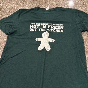 Green T-Shirt Gingerbread Design remix ignition hot fresh kitchen r Kelly medium